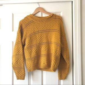 Jeanne Pierre 100% Cotton Mustard Sweater